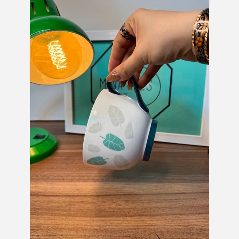 ماگ لته خوری بزرگ طرح برگ