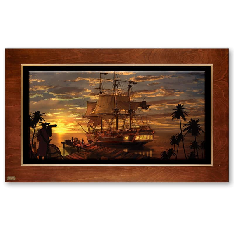 تابلو نقاشی کشتی دزدان دریایی (PIRATE FANTASY SHIP) کد FWB-100X60-E