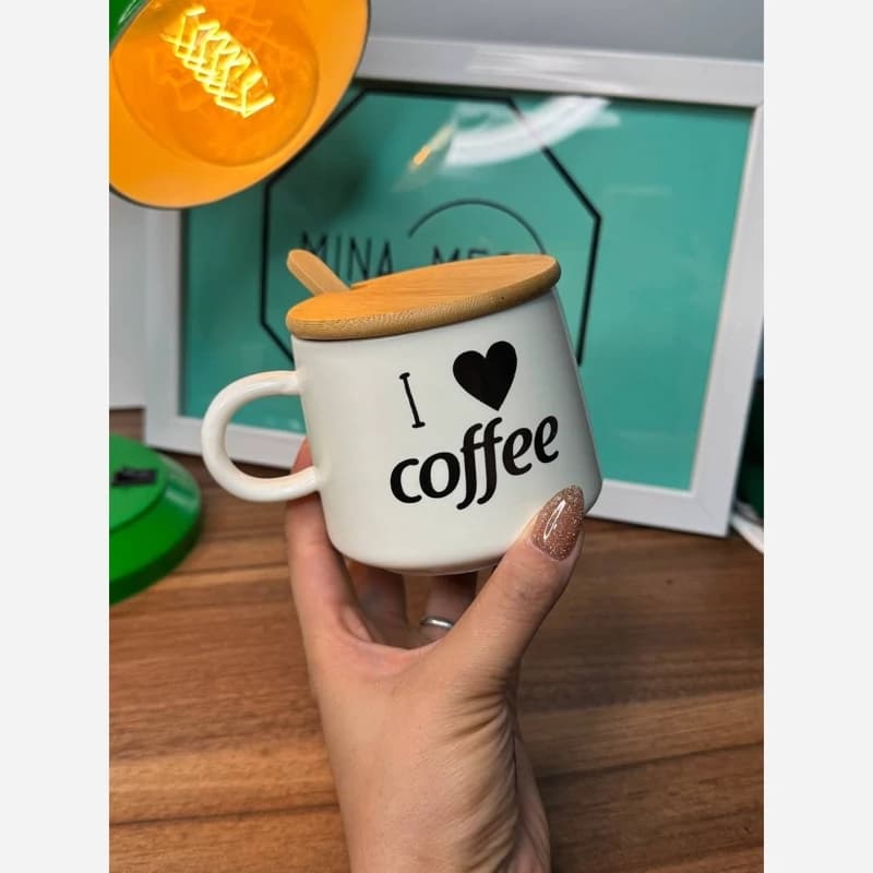 ماگ درب دار طرح کافی