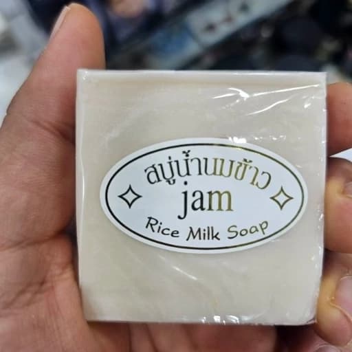 صابون گلوتا و شیر برنج جام اصل تایلند 65g | روشن کننده و کلاژن ساز — تصویر ۲