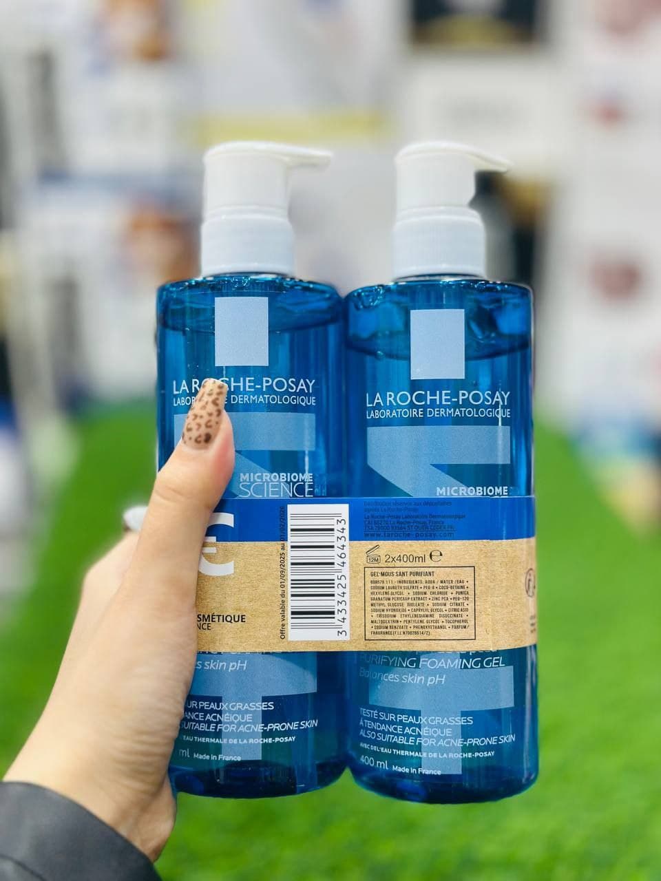 ژل پاک کننده Effaclar برای پوست های مستعد آکنه های چرب 2 x 400 ML،، ست،، مردانه | لاروش پوزای La Roche Posay Yüz Temizleme 0013 — تصویر ۳