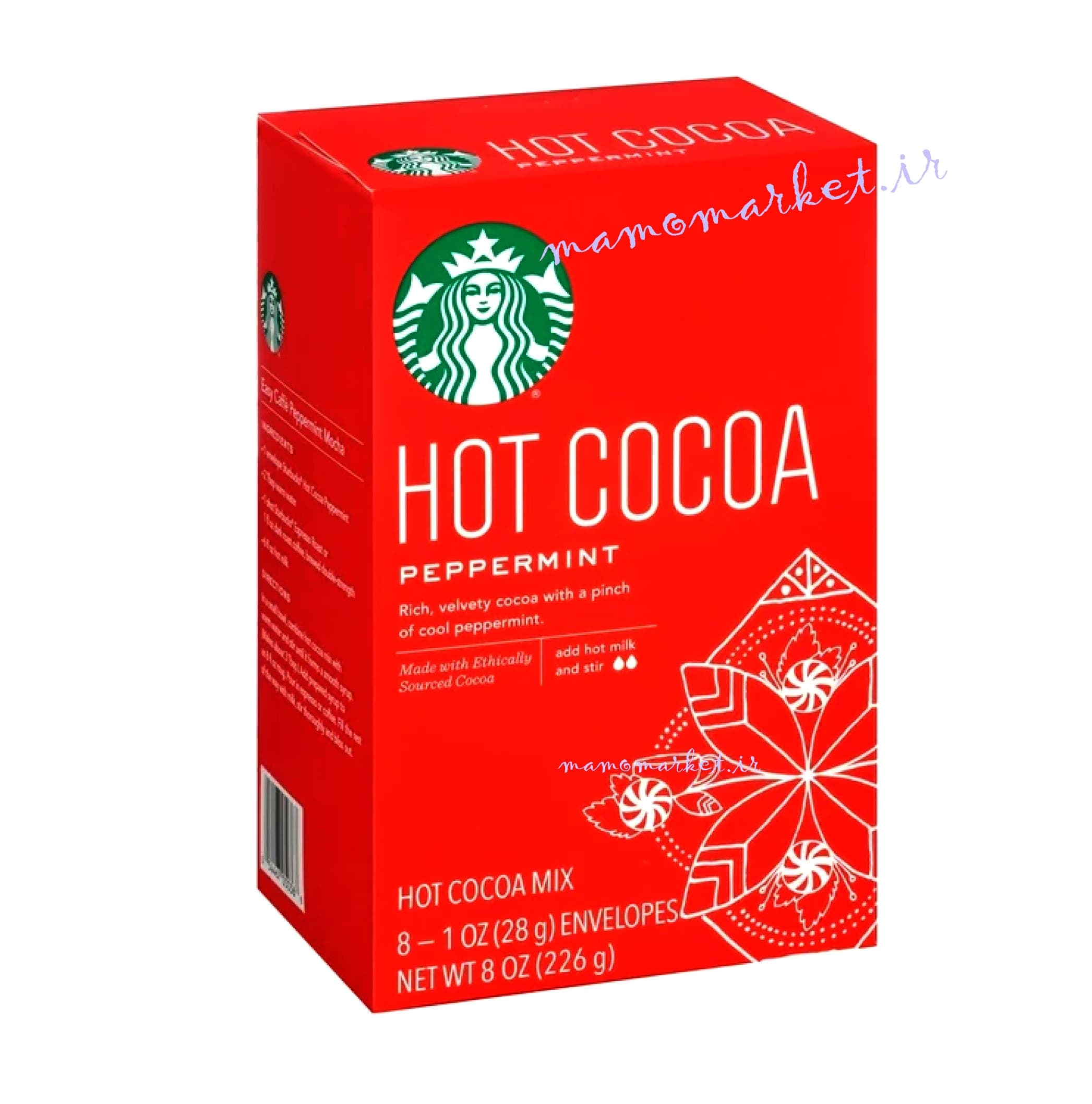 هات چاکلت استارباکس نعنا فلفلی PEPPERMINT STARBUCKS