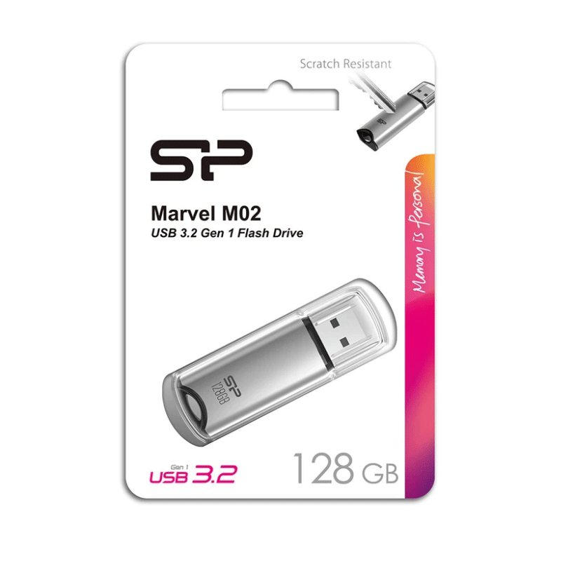 فلش مموری سیلیکون پاور مدل M02 ظرفیت 128 گیگابایت USB3.2