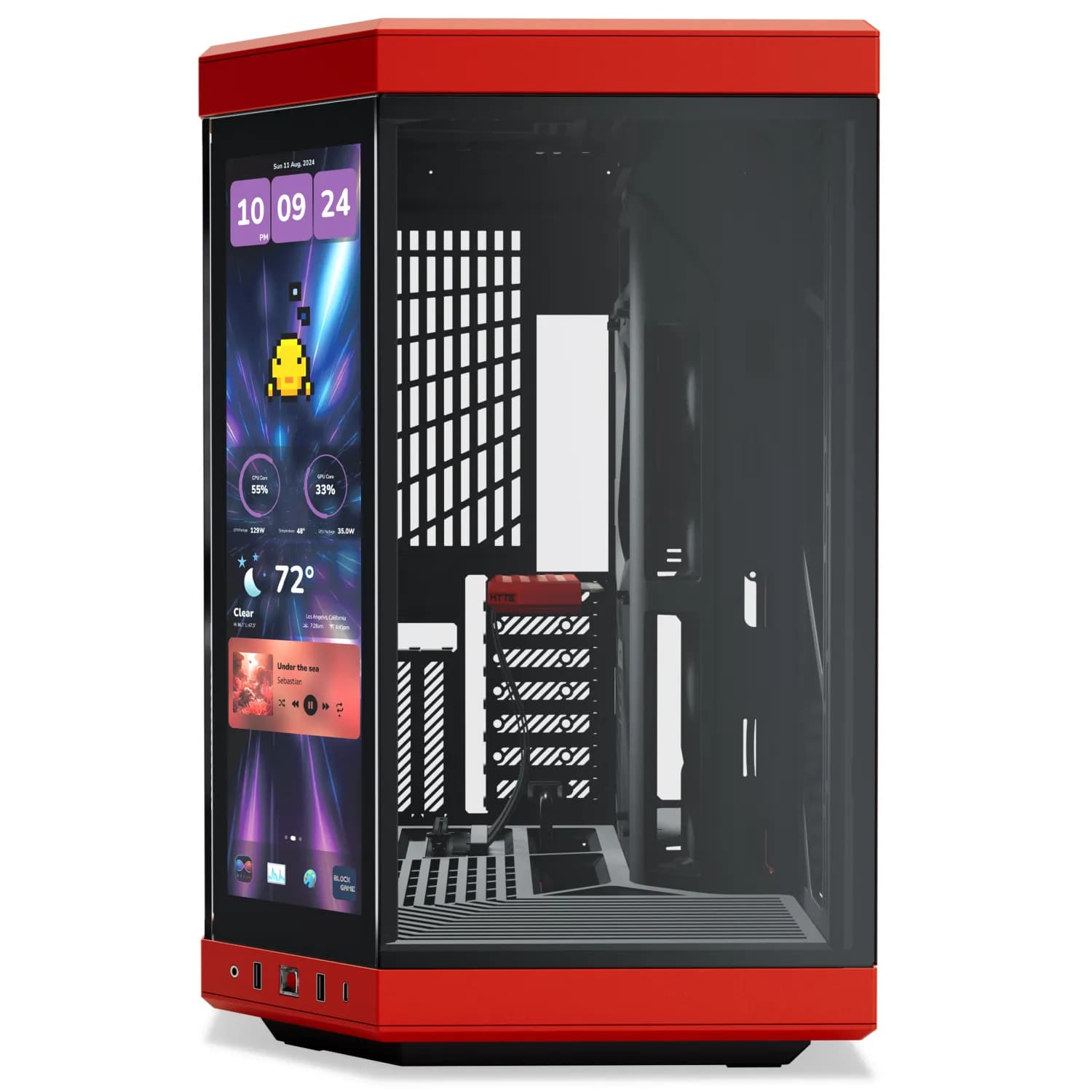 کیس HYTE مدل Y70 – TOUCH Infinite – Black Cherry — تصویر ۹
