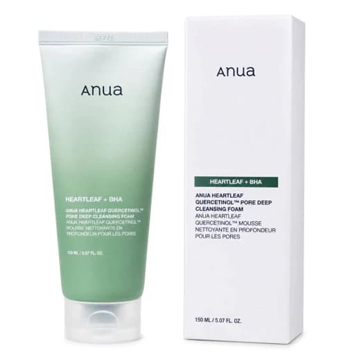 فوم شستشوی صورت آنوا Anua مدل Heartleaf Quercetinol؛ حجم 150 میلی‌لیتر (اصلی)