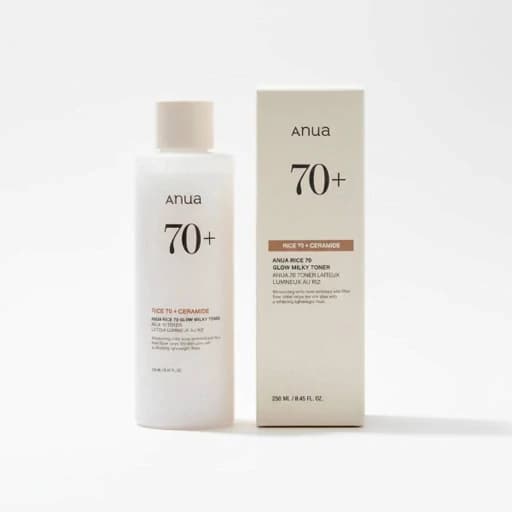 تونر روشن کننده و آبرسان برنج آنوا Anua Rice 70 + Ceramide حجم 250ML
