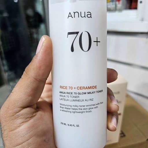 تونر روشن کننده و آبرسان برنج آنوا Anua Rice 70 + Ceramide حجم 250ML — تصویر ۶