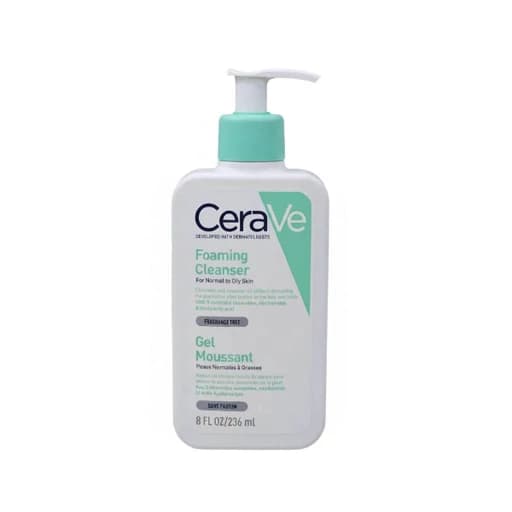 فوم شستشو صورت پوست نرمال تا چرب سراوی CeraVe Foaming Cleanser حجم 236 میلی لیتر