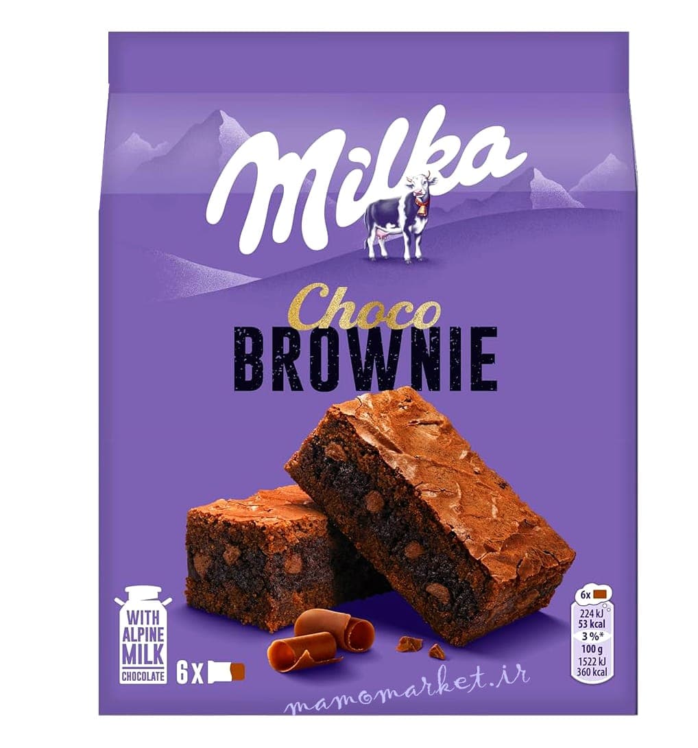 کیک براونی شکلاتی میلکا milka brownie