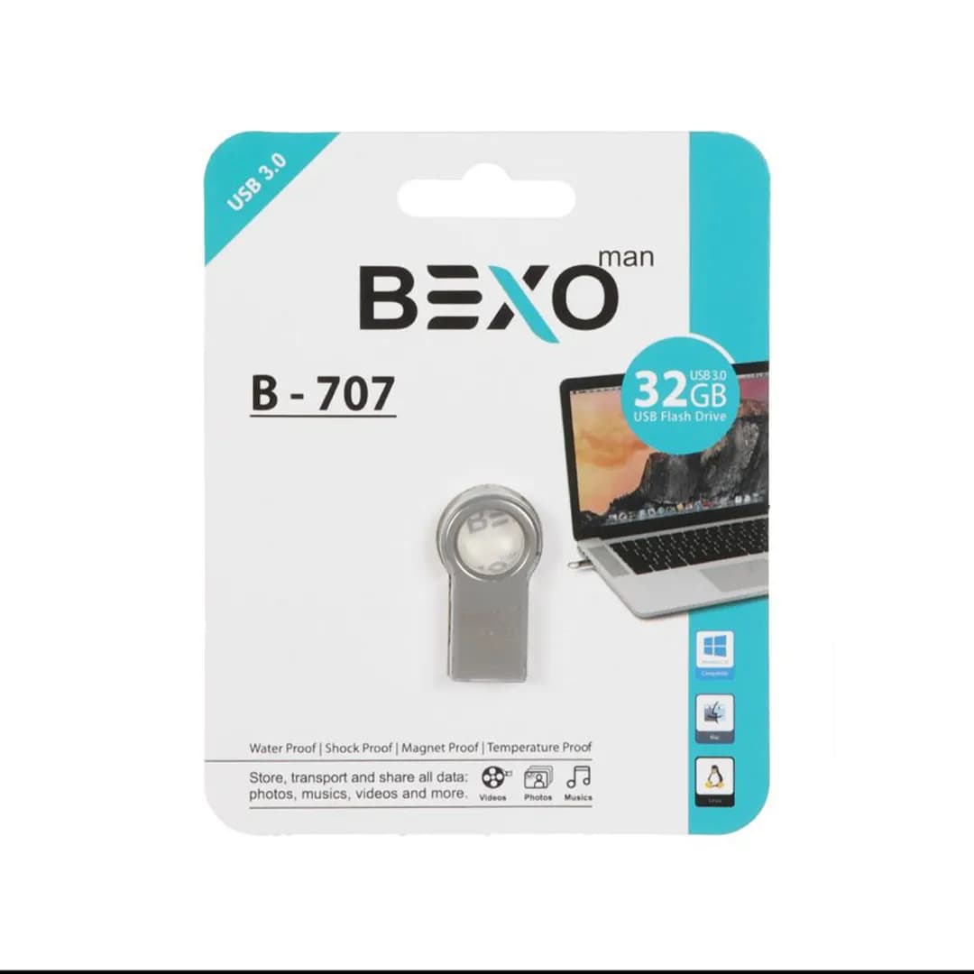فلش مموری بکسو مدل B-707 ظرفیت 32 گیگابایت USB3.0 — تصویر ۲