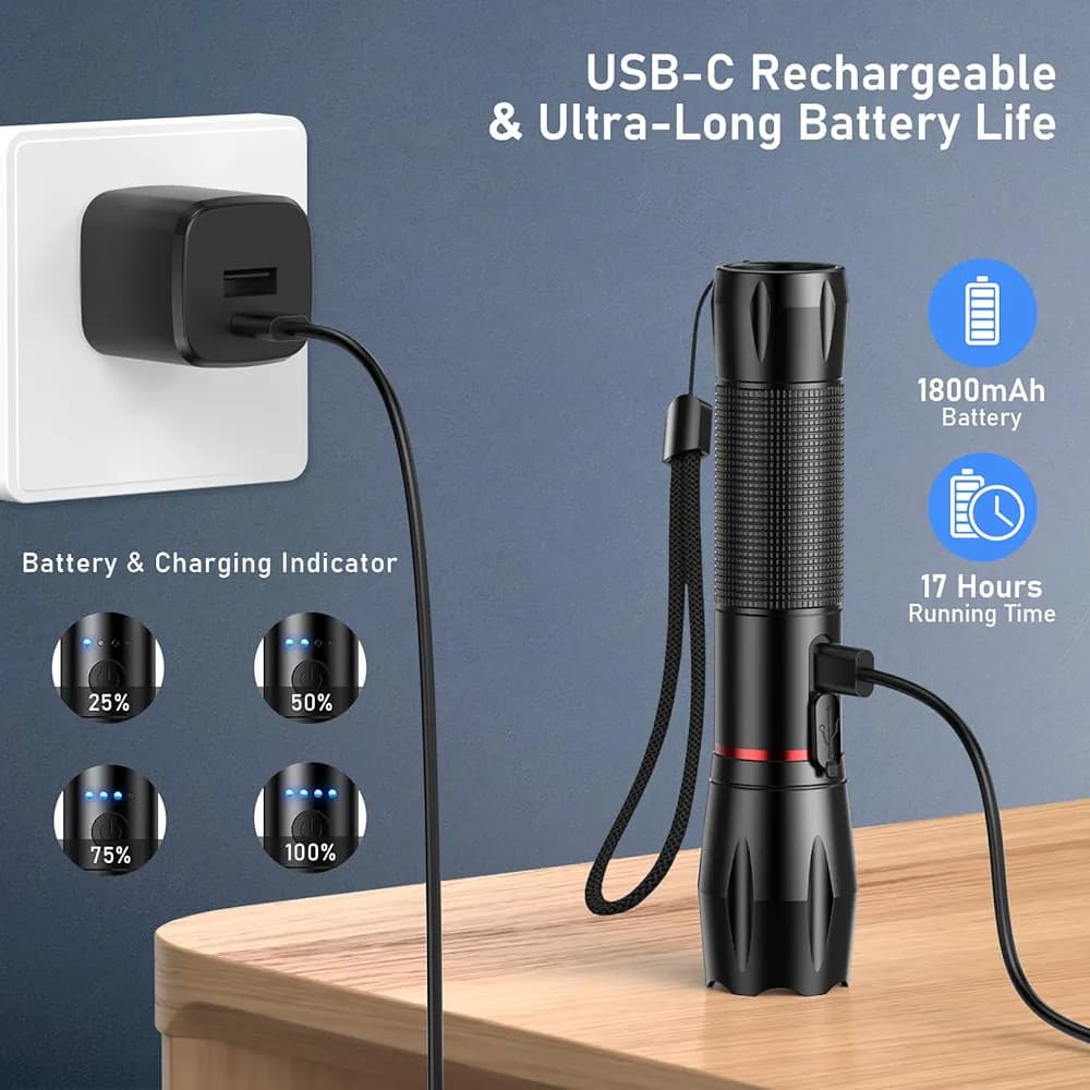 “چراغ قوه LED قابل شارژ بلوکار Blukar — تصویر ۷