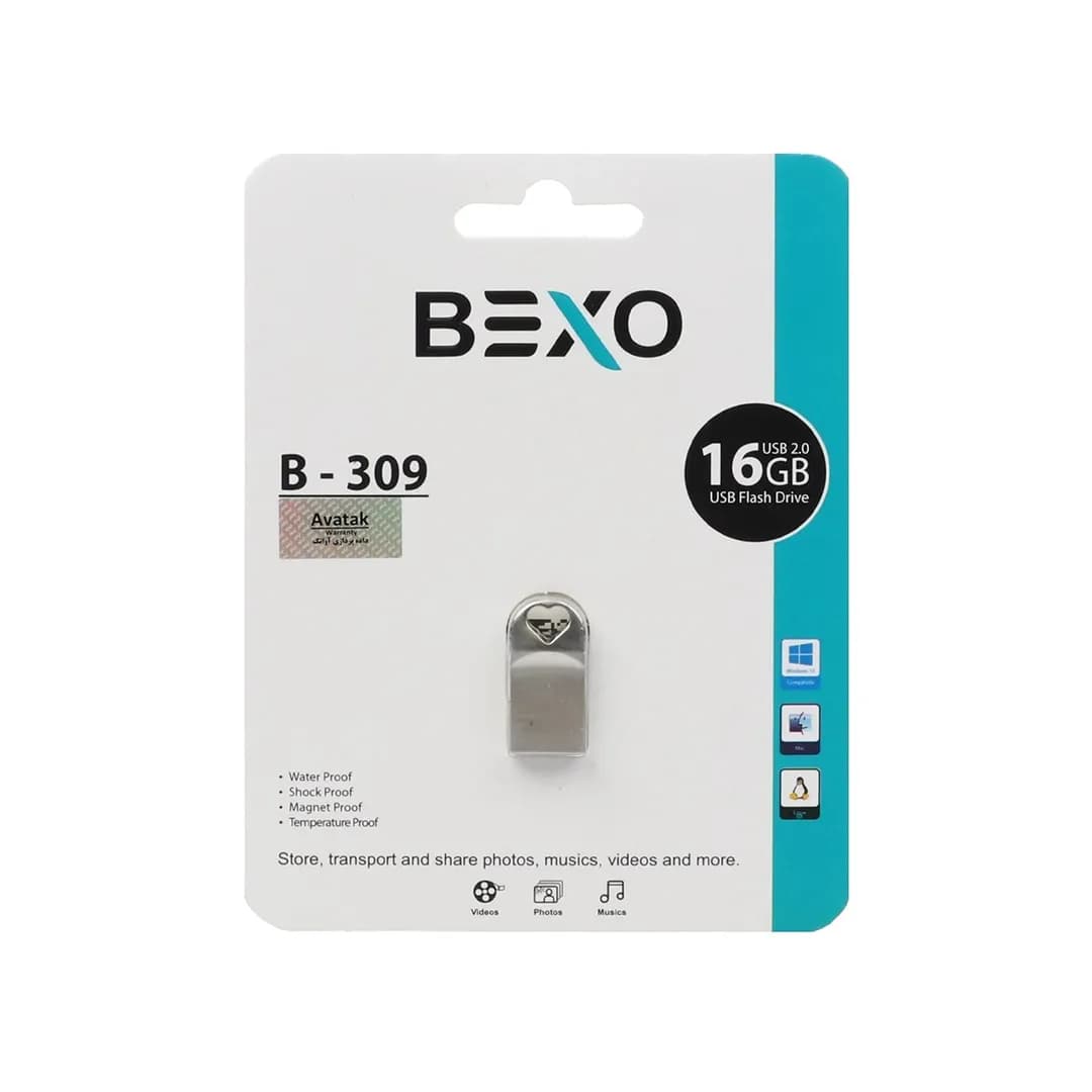فلش مموری بکسو مدل B-309 ظرفیت 64 گیگابایت USB2.0 — تصویر ۲