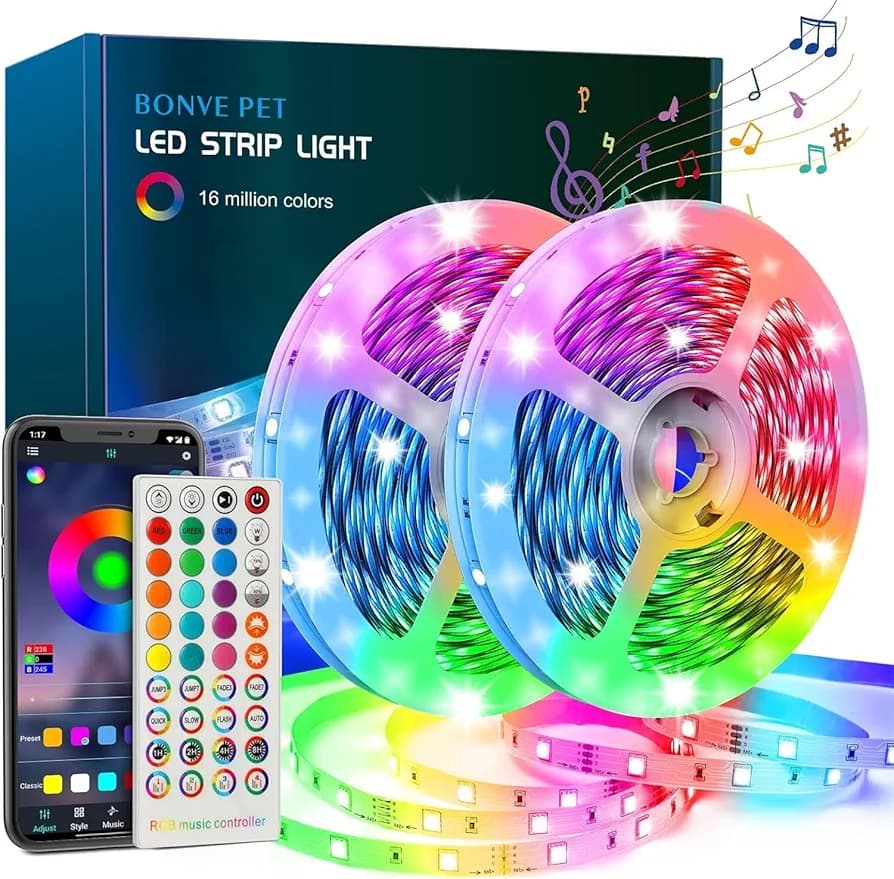 ریسه هوشمند چراغ‌های LED با قابلیت تغییر رنگ RGB،