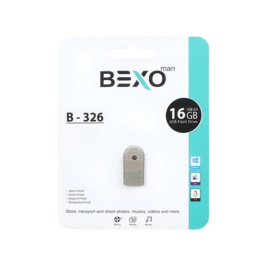 فلش مموری بکسو مدل B-326 ظرفیت 16 گیگابایت USB2.0 — تصویر ۲