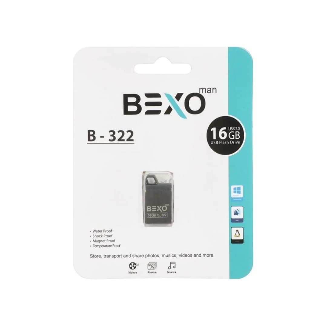 فلش مموری بکسو مدل B-322 ظرفیت 16 گیگابایت USB2.0 — تصویر ۲