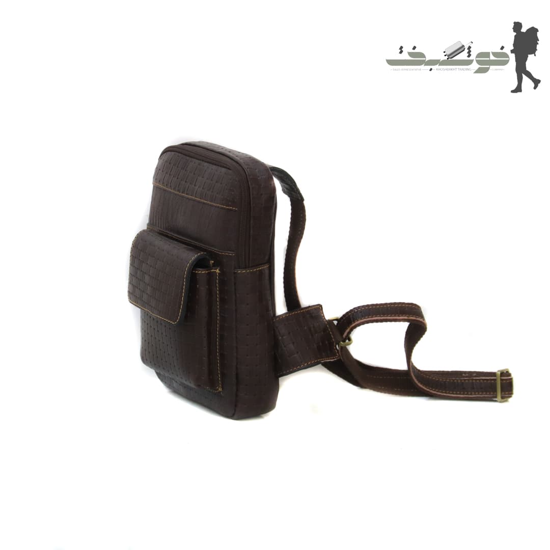 کیف بادی چرم طبیعی قفل مگنتی — تصویر ۸