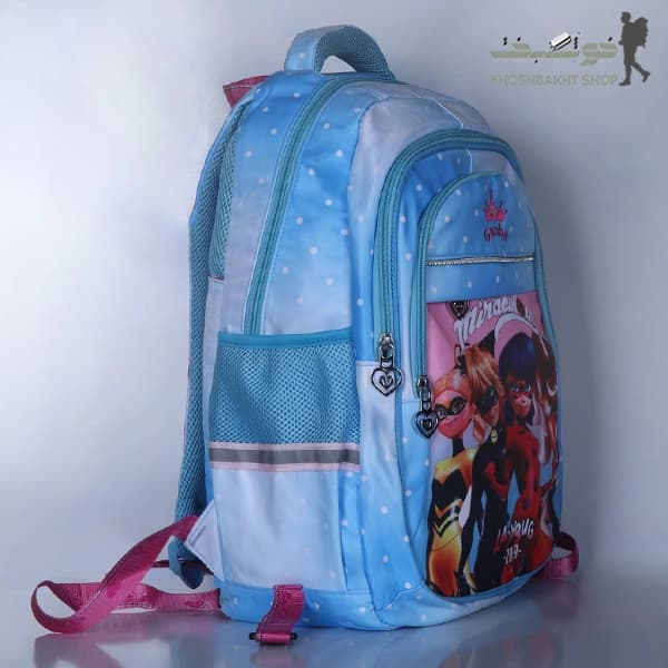 کوله پشتی مدرسه طرح دختر کفشدوزکی — تصویر ۵
