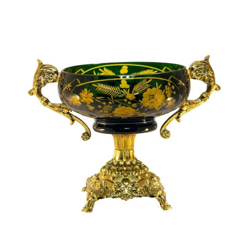 کاسه آجیل پایه دار سبز عسلی اسپکترا