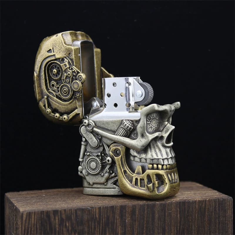 زیپو اصل مدل Skeleton skull کاستوم — تصویر ۶