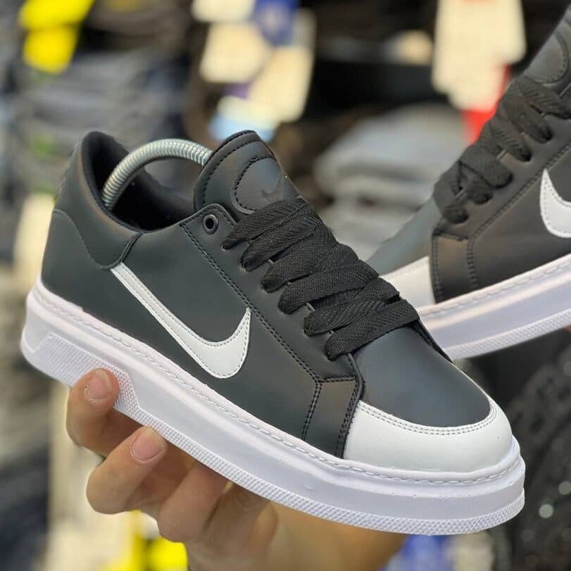 کفش کتونی نایک لژدار مشکی سفید NIKE