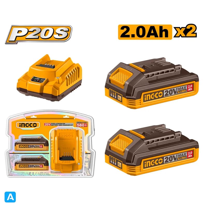 پک باتری و شارژر 20 ولت 2 آمپر اینکو مدل FBCPK1222