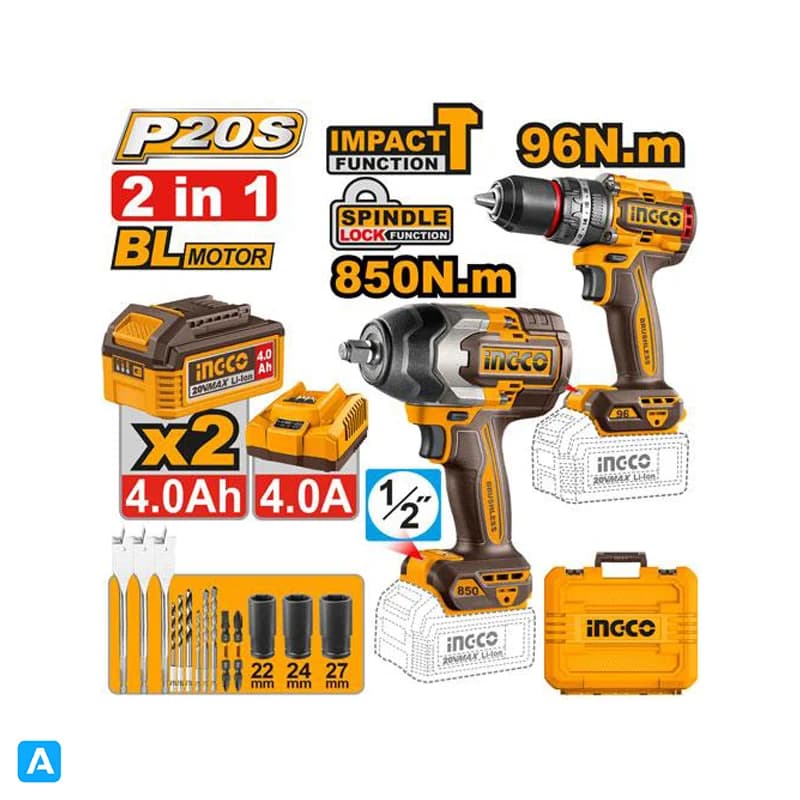 پک ترکیبی 2 عددی شارژی اینکو مدل COSLI250586