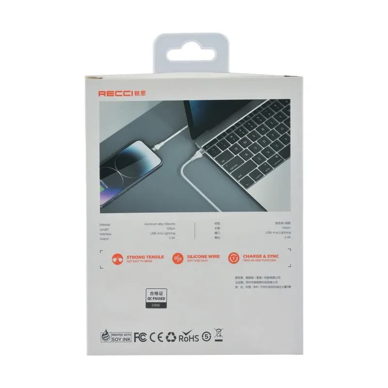 کابل فست شارژ یو اس بی به لایتنینگ رسی مدل RS11L — تصویر ۵