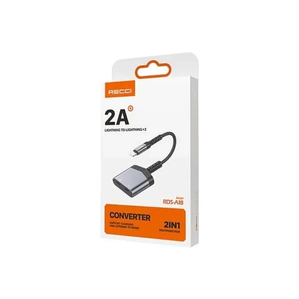 مبدل لایتنینگ به 2 درگاه لایتنینگ رسی مدل RDS-A18 — تصویر ۳