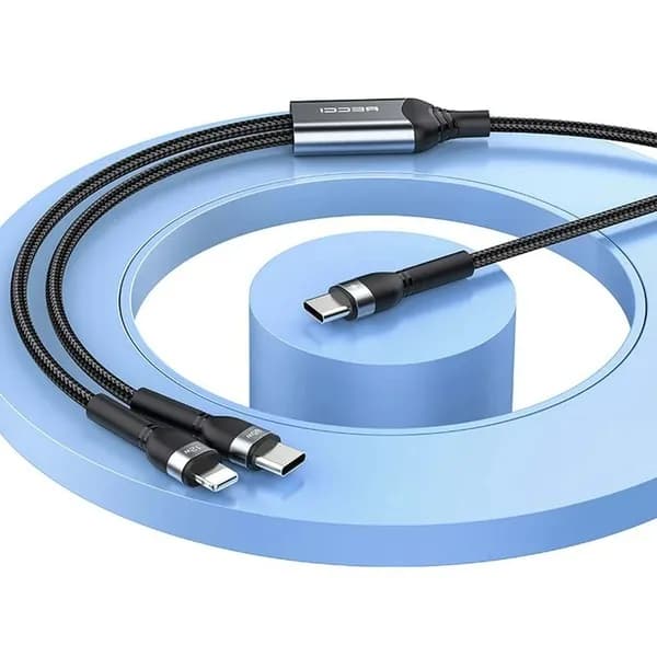 کابل شارژ دو سر تایپ سی به تایپ سی و لایتنینگ رسی مدل RTC-T16 — تصویر ۲