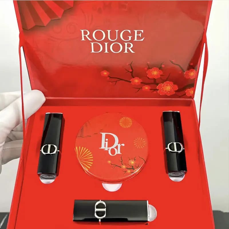 ست رژ لب دیور روژ تریو با آینه — تصویر ۳