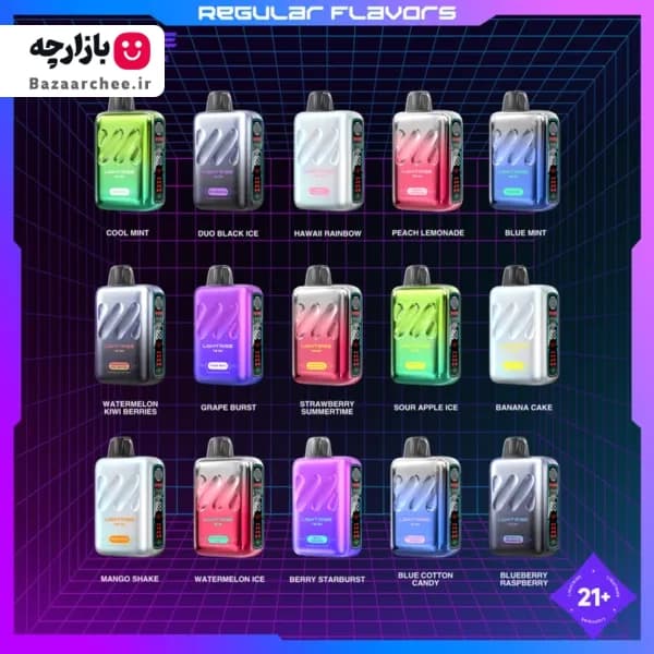 پاد یکبار مصرف انگور یخ 18000 پاف لاست ویپ | Lost Vape Grape Burst — تصویر ۶