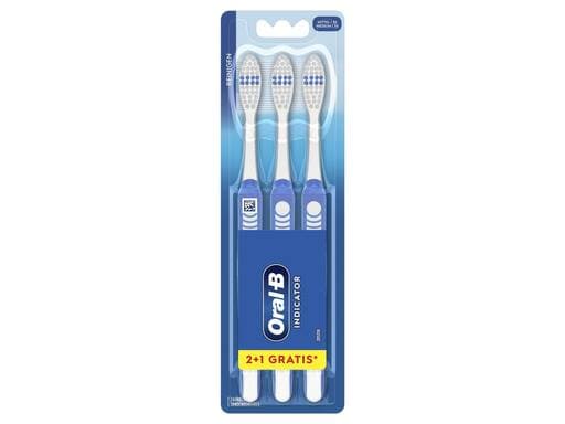 مسواک هلندی اورال بی Oral-B Indicator Medium با برس متوسط 3 عددی — تصویر ۴