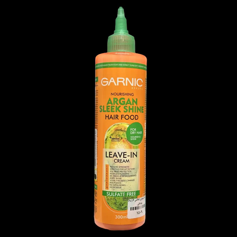 کرم موی بدون آبکشی گارنیک مدل Argan Sleek Shine حجم 300 میلی لیتر