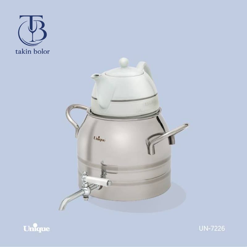 کتری قوری یونیک – مدل 7226 – قوری چینی و کتری استیل