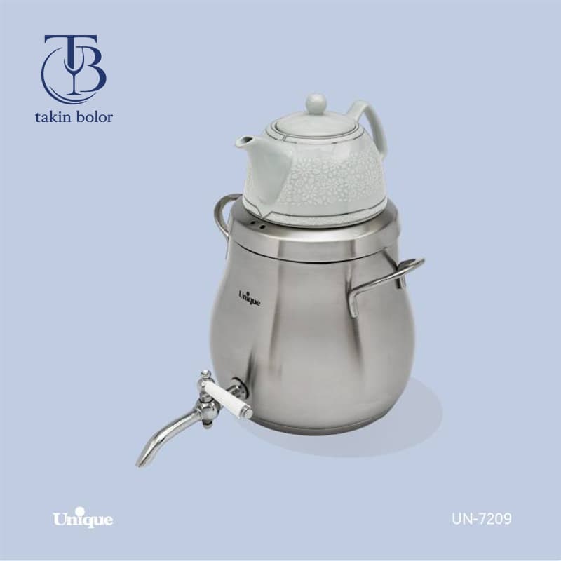 کتری قوری یونیک – مدل 7209 – قوری چینی و کتری استیل
