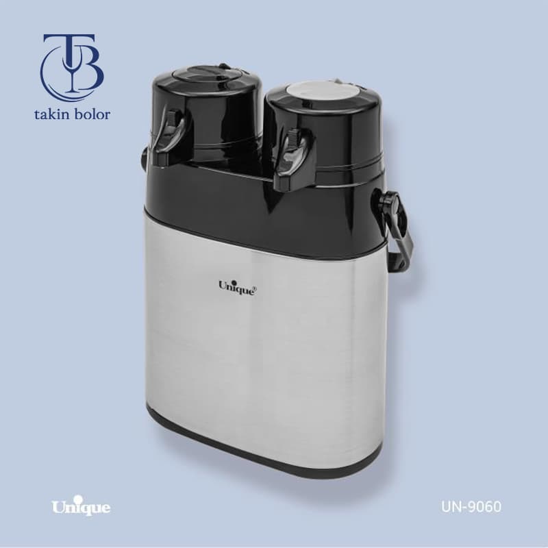 فلاسک یونیک دوقلو 1.6 لیتری – مدل 9060 – استیل براق