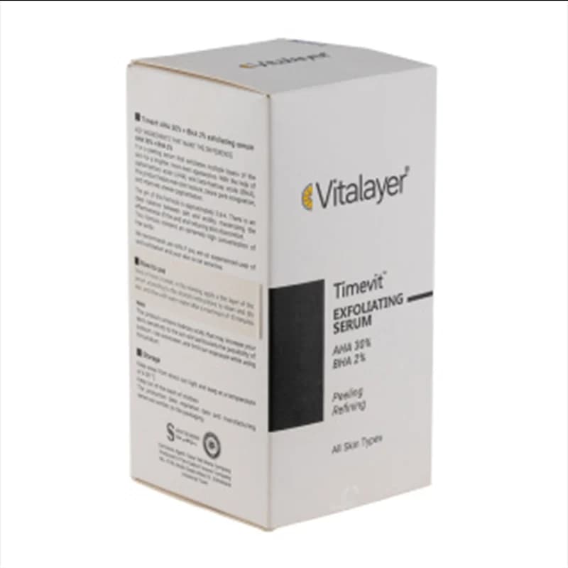 سرم لایه بردار قوی ویتالیر مدل Timevit مناسب انواع پوست حجم 30 میلی لیتر — تصویر ۳