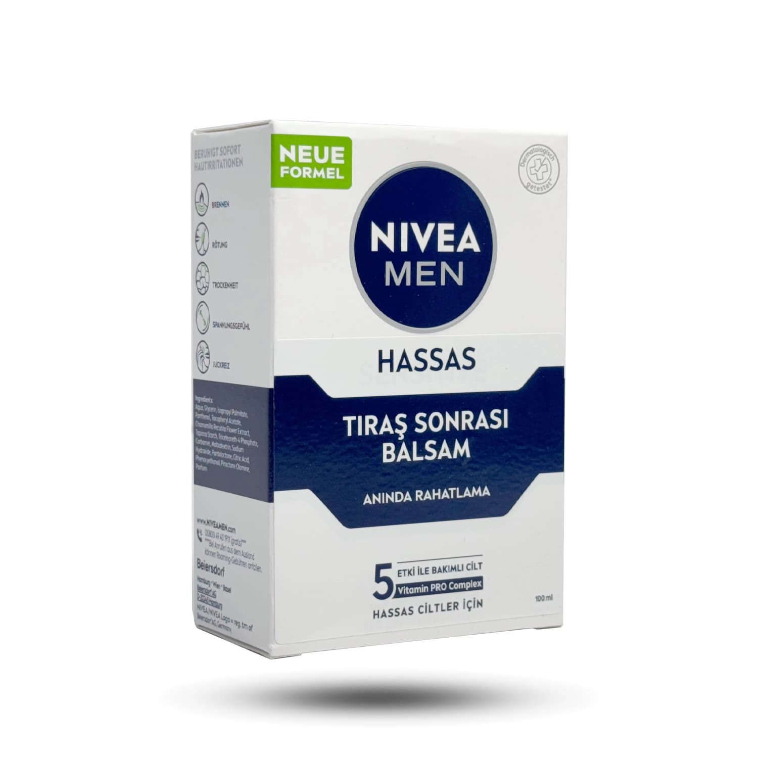 افترشیو نیوآ Nivea مردانه مدل Sensitive فاقد الکل حجم 100 میل