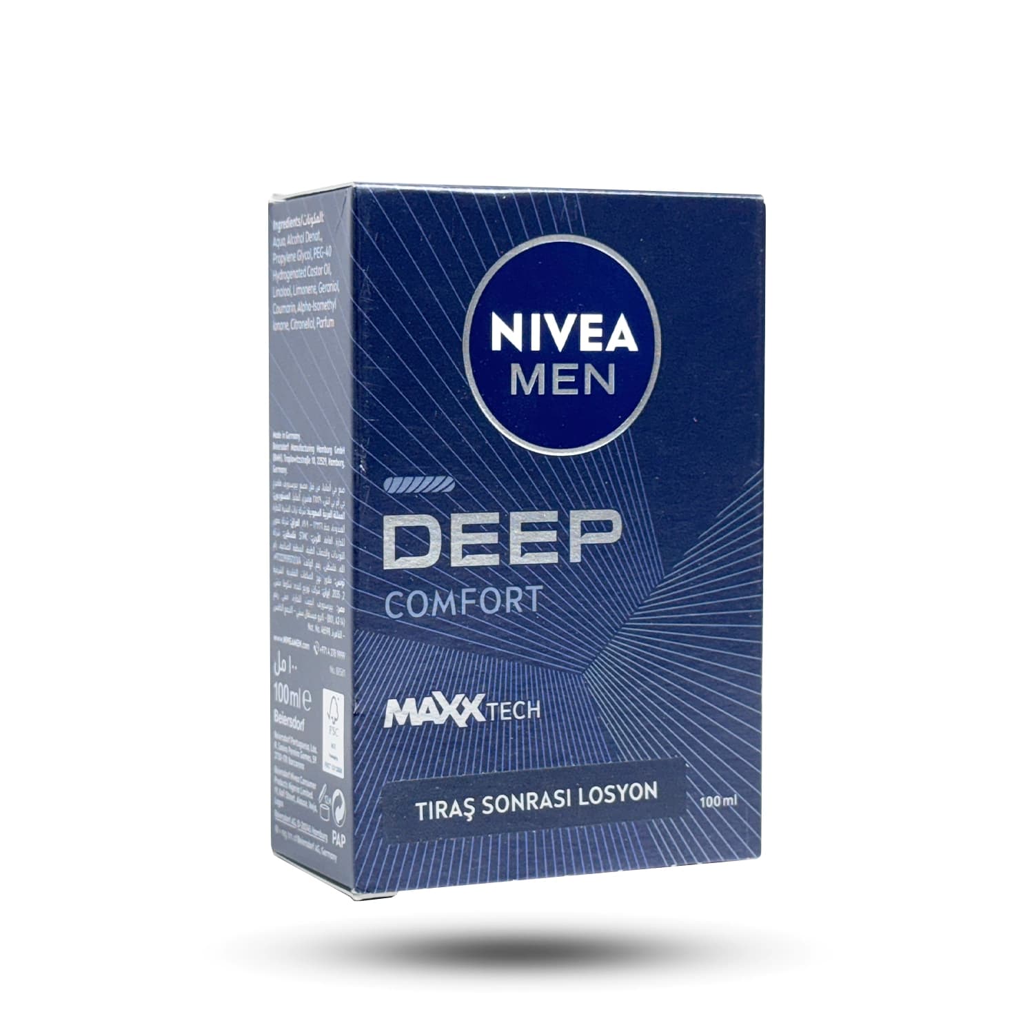 لوسیون بعد از اصلاح نیوآ مردانه مدل Deep Comfort با فناوری MaxxTech حجم 100 میل