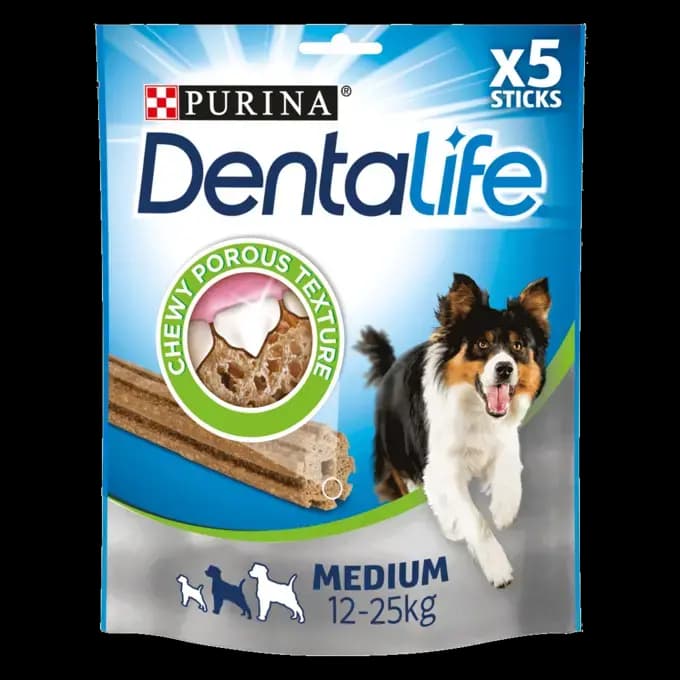 تشویقی دنتال سگ دنتالایف پورینا DentaLife | کاهش جرم و تارتار | مناسب نژاد متوسط (5 تکه) — تصویر ۳