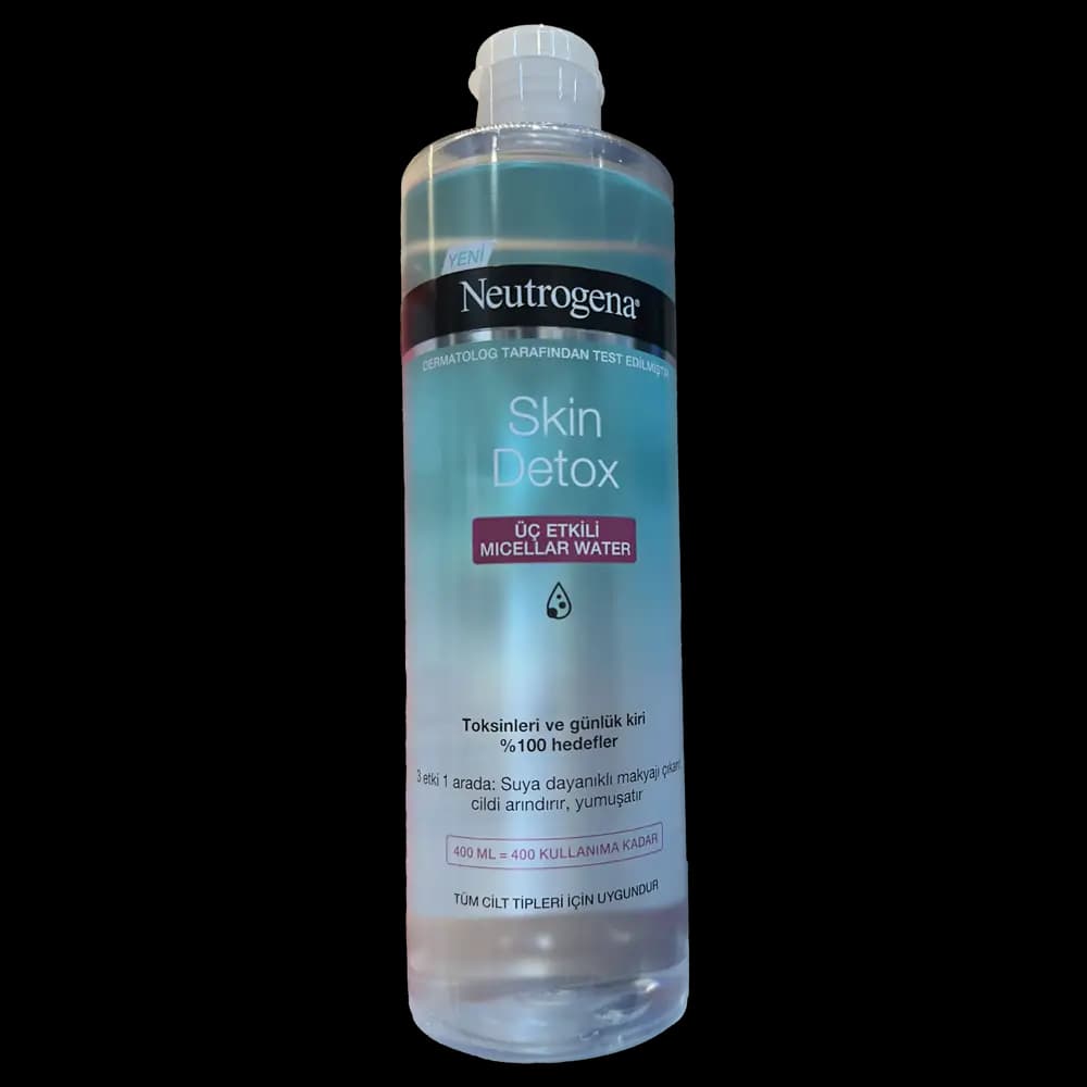 میسلار واتر سه کاره نوتروژینا مدل Skin Detox مناسب پوست چرب حجم 400 میلی لیتر