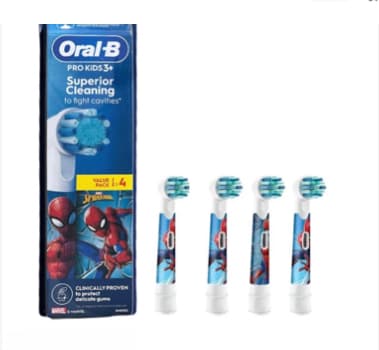 سرى يدک مسواک برقى کودک اورال بى 4 عددى مدل Oral-b Spider-man Kids