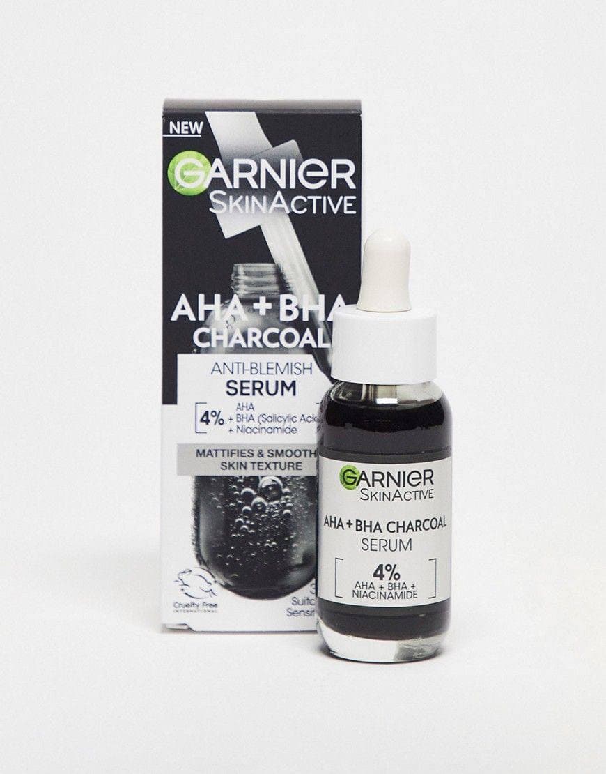 سرم لایه بردار زغال گارنیر AHA+ BHA و نیاسینامید 30 میل Garnier Serum