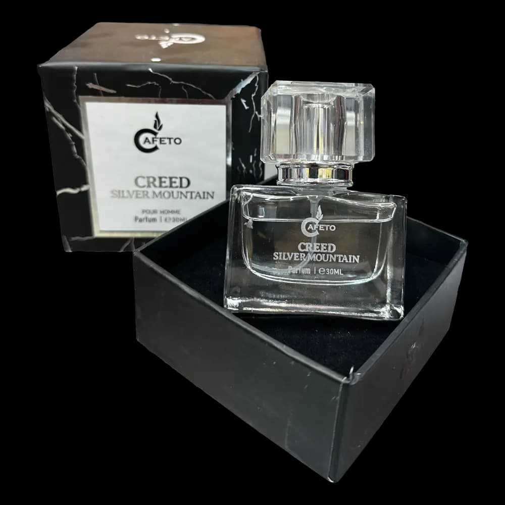 ادوپرفیوم CAFETO مدل CREED SILVER MOUNTAIN حجم 30 میلی لیتر