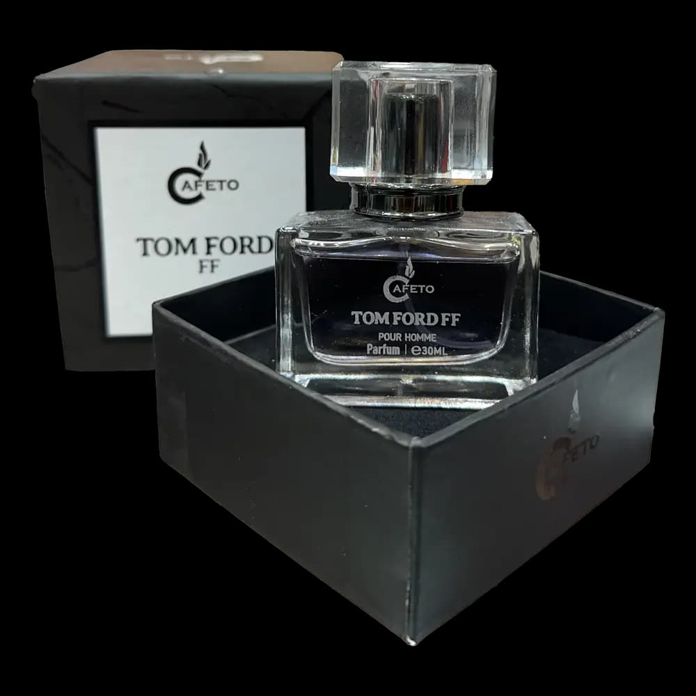 ادوپرفیوم مردانه CAFETO مدل TOM FORD FF POUR HOMME حجم 30 میلی لیتر