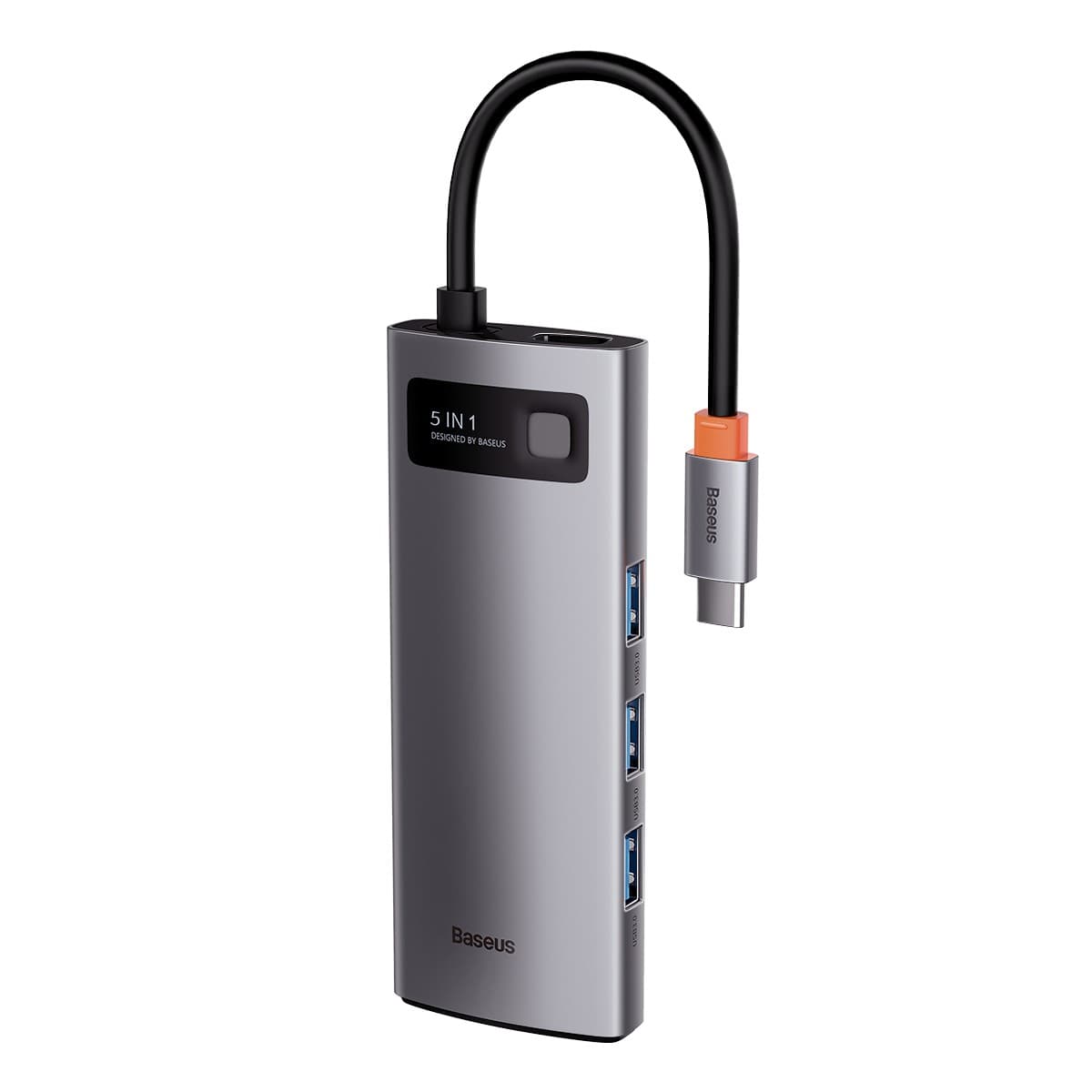 هاب 5 پورت بیسوس Baseus 5 in 1 Multifunctional Type-C HUB CAHUB-CX0G توان 100 وات