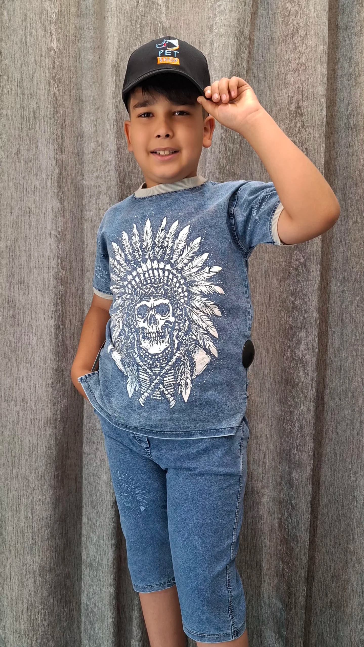 ست تیشرت و شلوارک لی شیکو (Lion Design)(بچگانه)