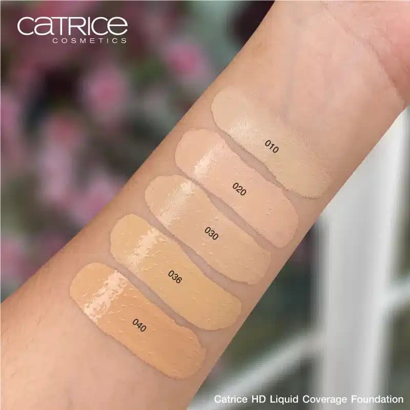 کرم پودر مات کاتریس Catrice مدل HD Liquid Coverage Foundation کد 030 رنگ Sand Beige — تصویر ۳