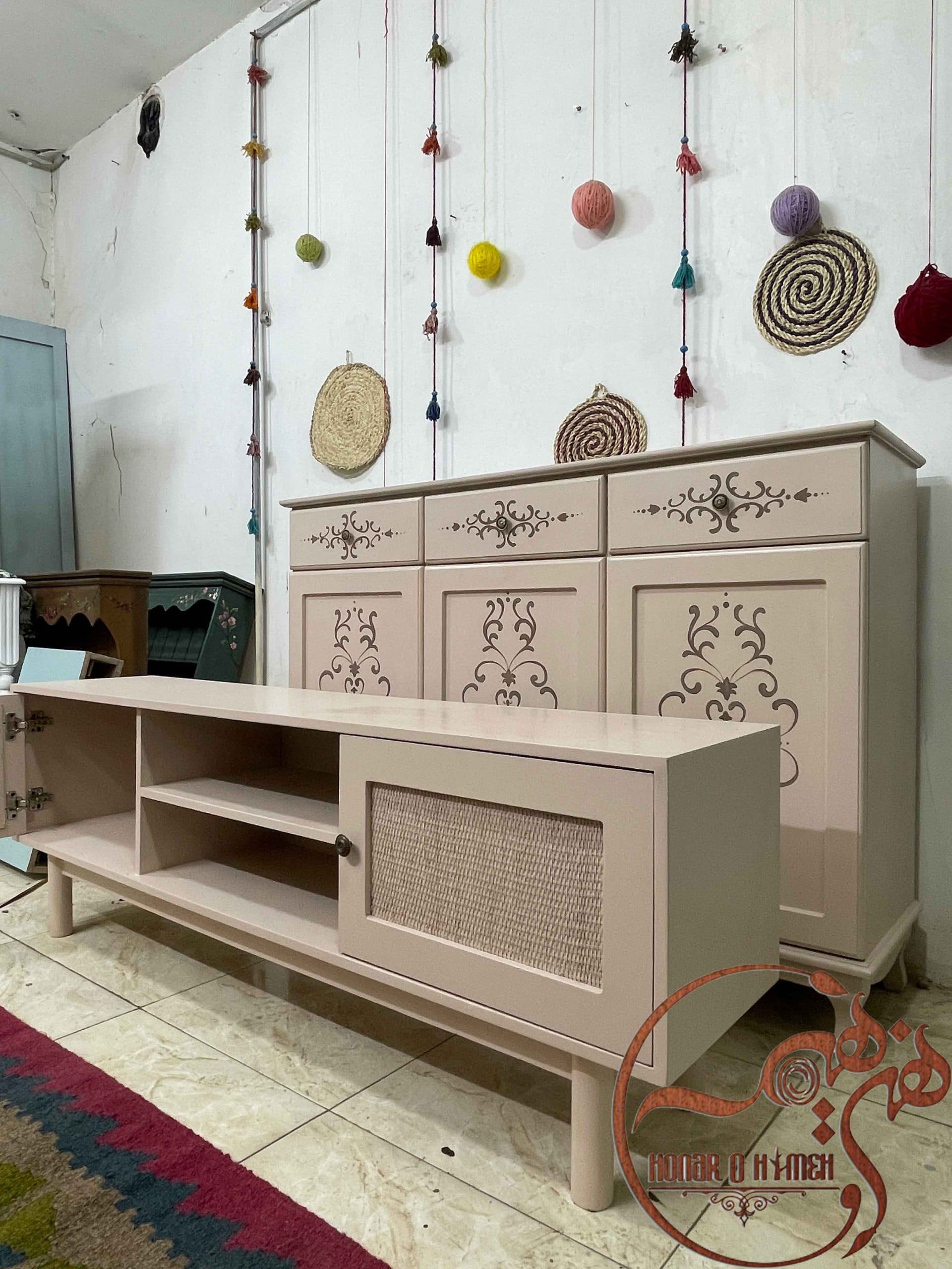 ست میز تلویزیون سارا و کنسول کاملیا