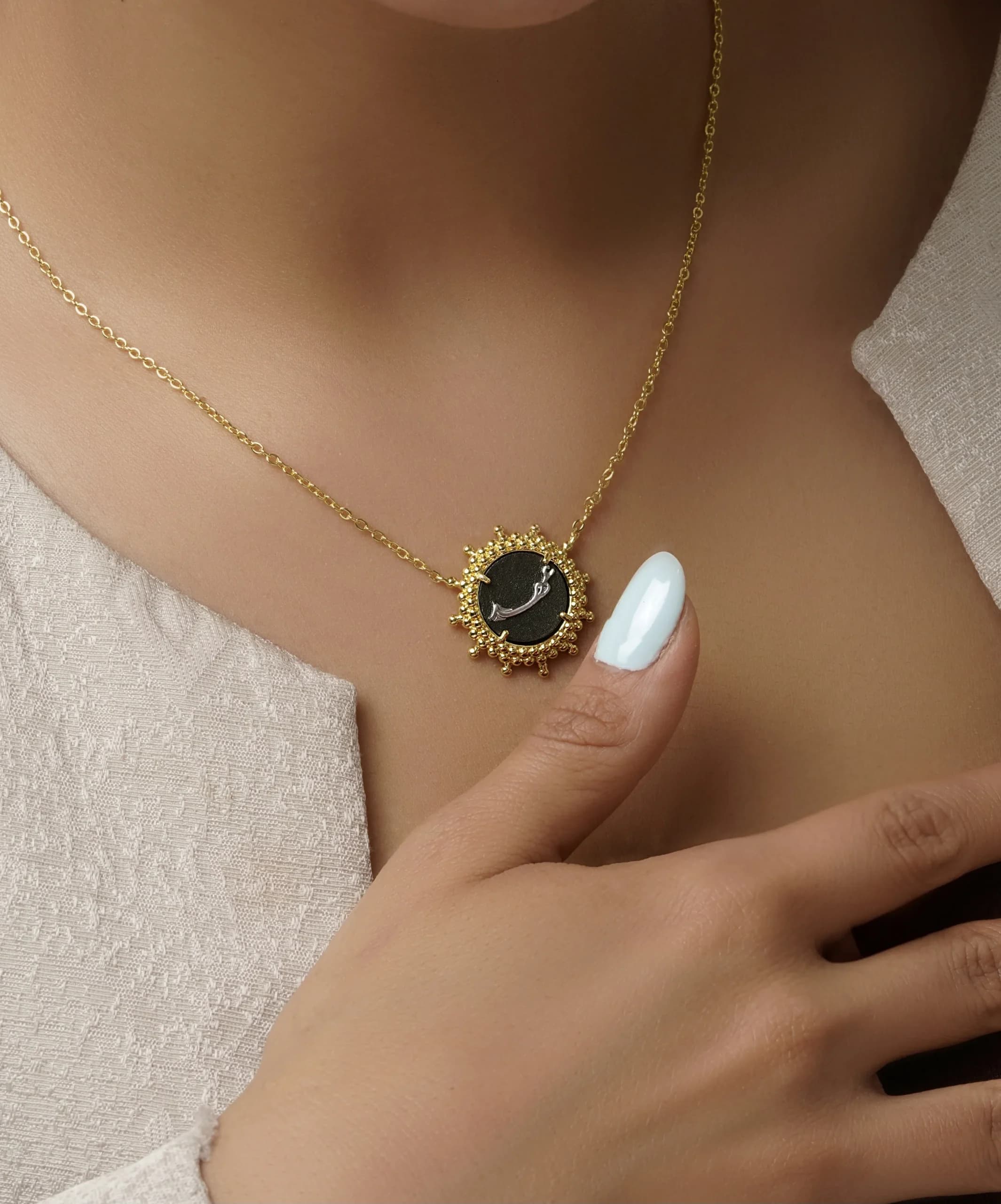 گردنبند آبکاری طلا طرح عهد
